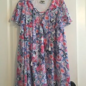 EUC Small poppy daze lace up Kylie dress